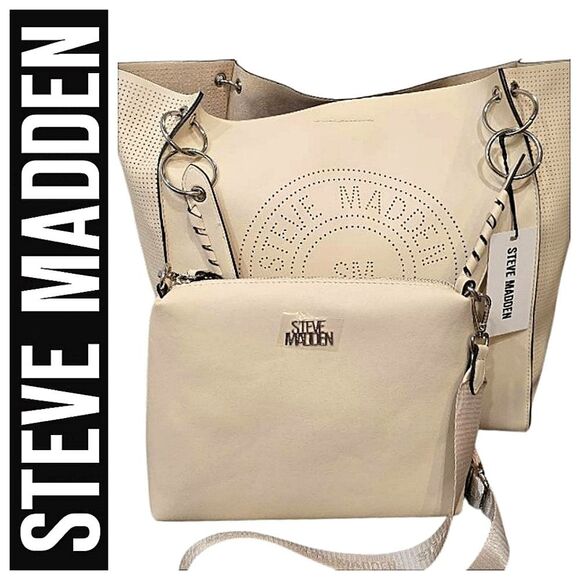 Steve Madden Handbags - Steve Madden BMya Tote & Crossbody Bag Set- Blonde